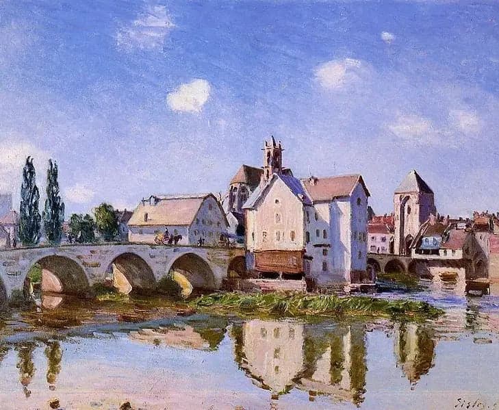 The Moret Bridge in the Sun