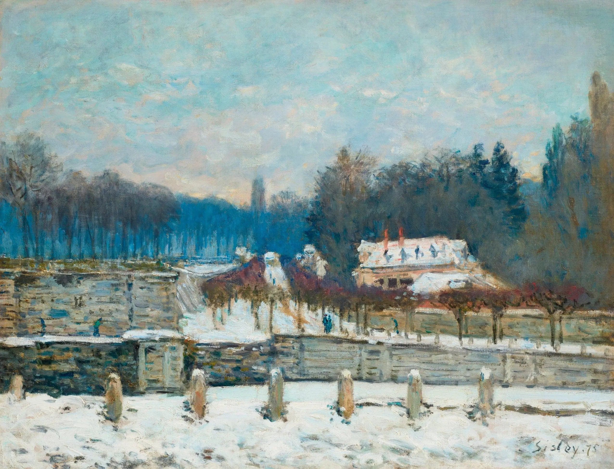 The Watering Place of Marly-le-Roi, Snow or Winter Day at Marly