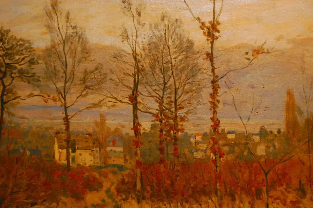 View of Louveciennes in Autumn