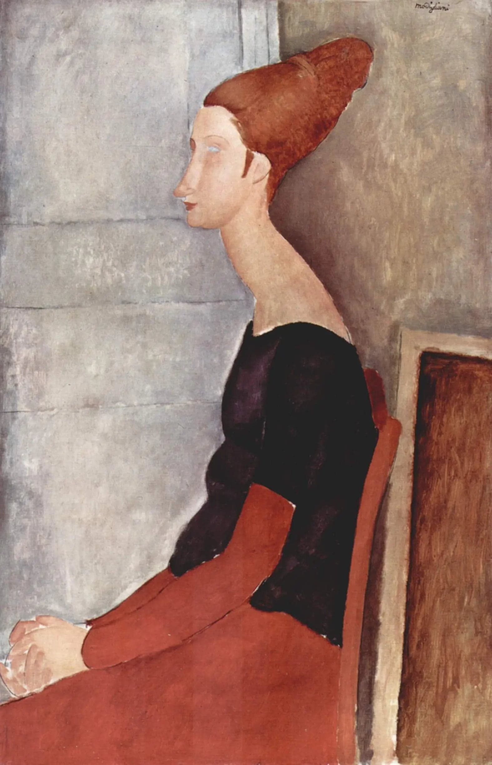 Portrait of Jeanne Hébuterne Sitting in Profile