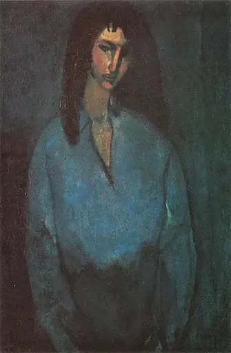 Portrait of a Young Girl in a Blue Blouse