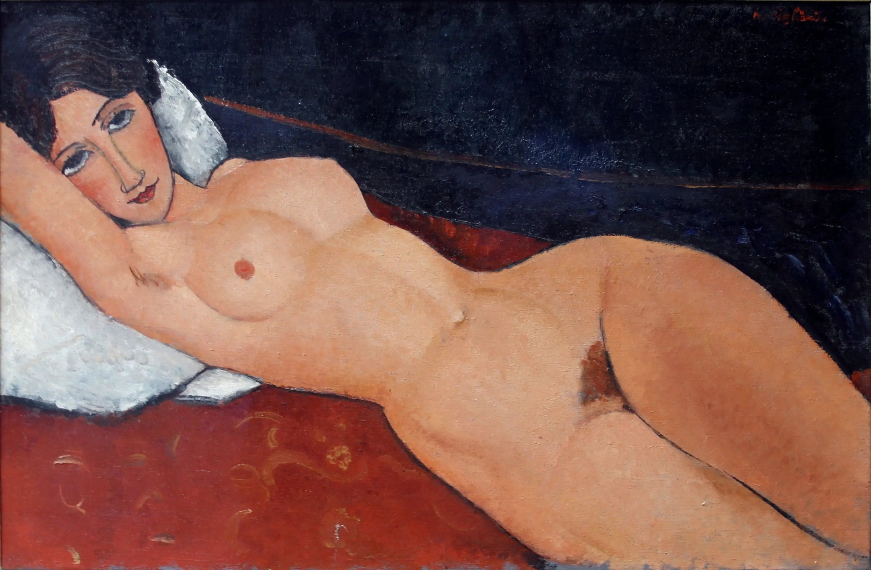 Reclining Nude on a Pillow