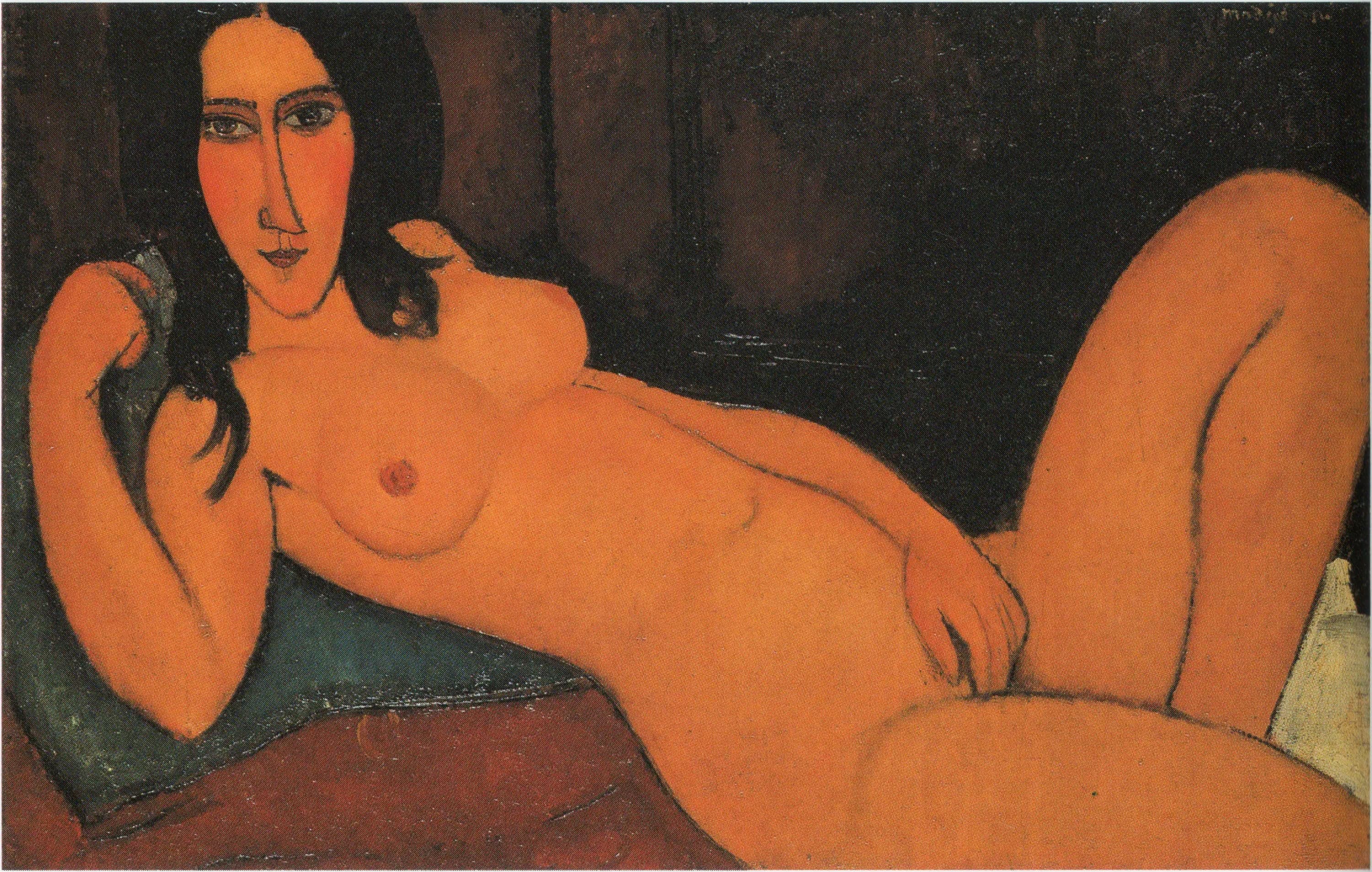 Reclining Nude with Unbound Hair