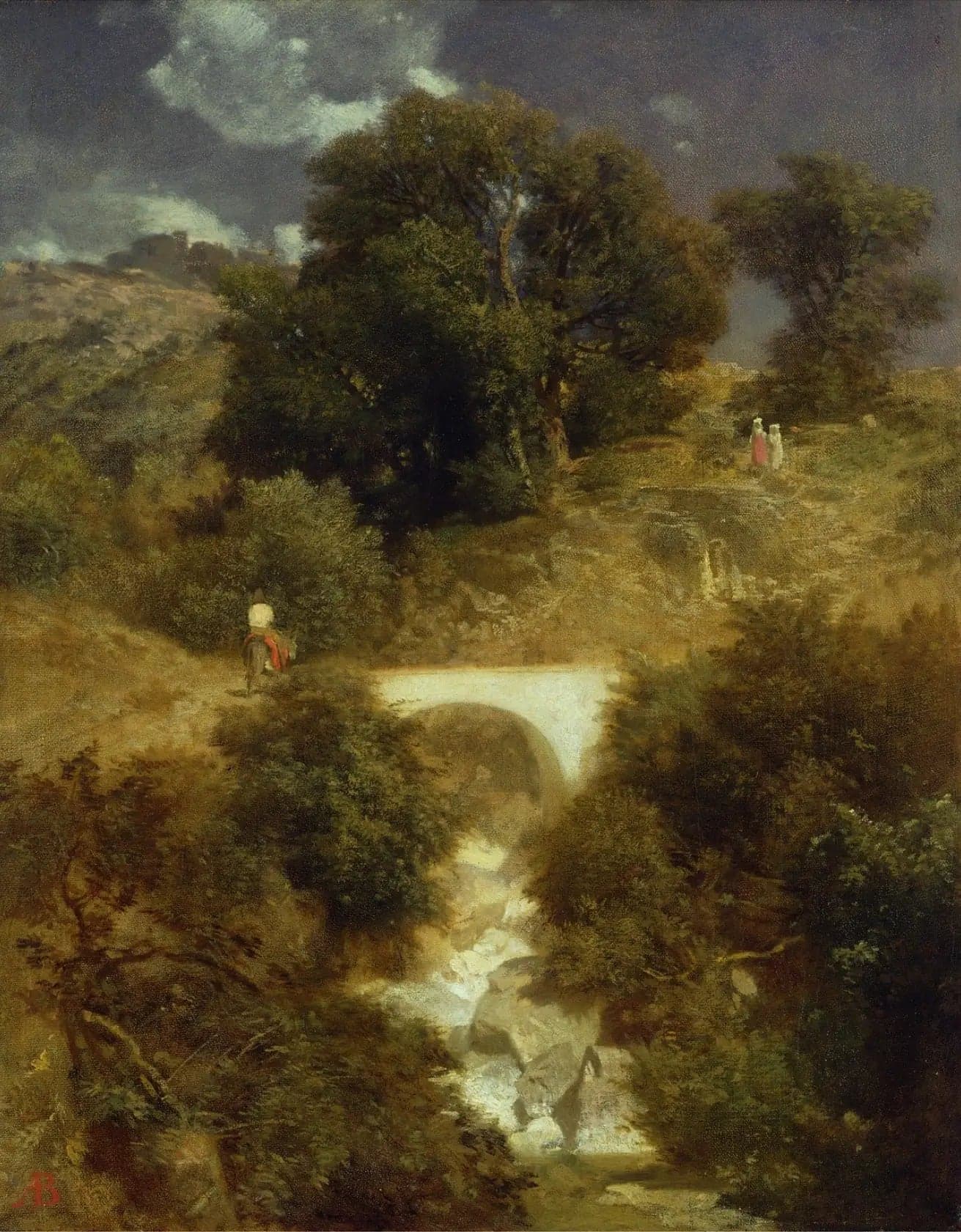 Roman landscape with a bridge
