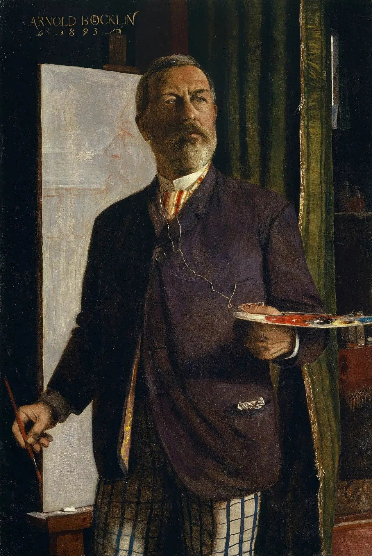 Self-portrait in the studio