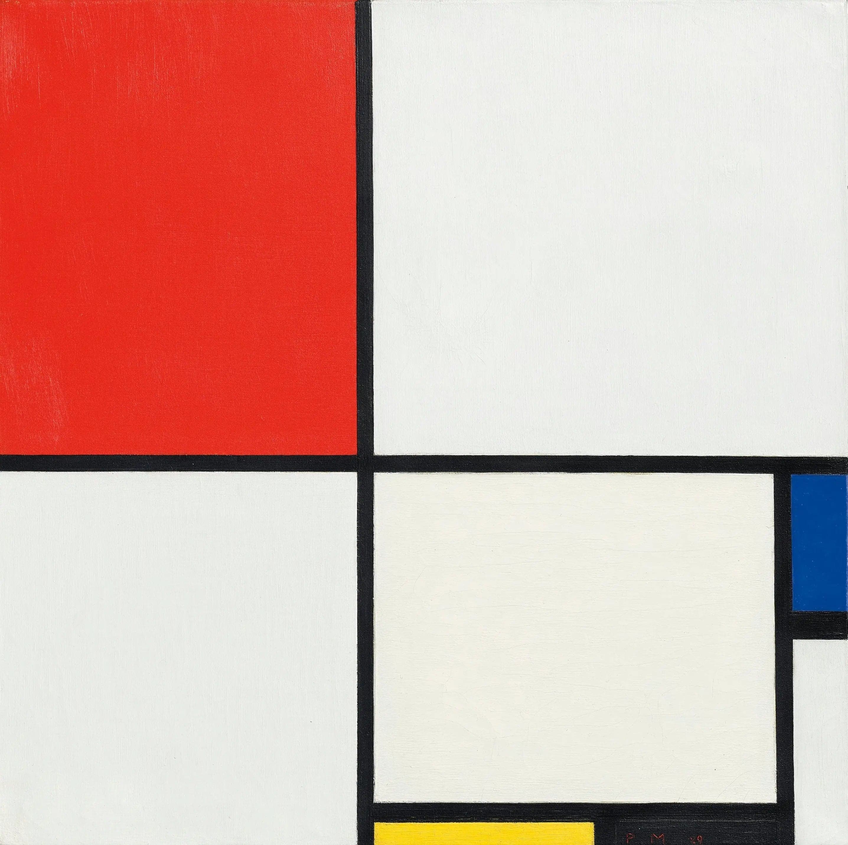 Composition III with red, blue, yellow, and black