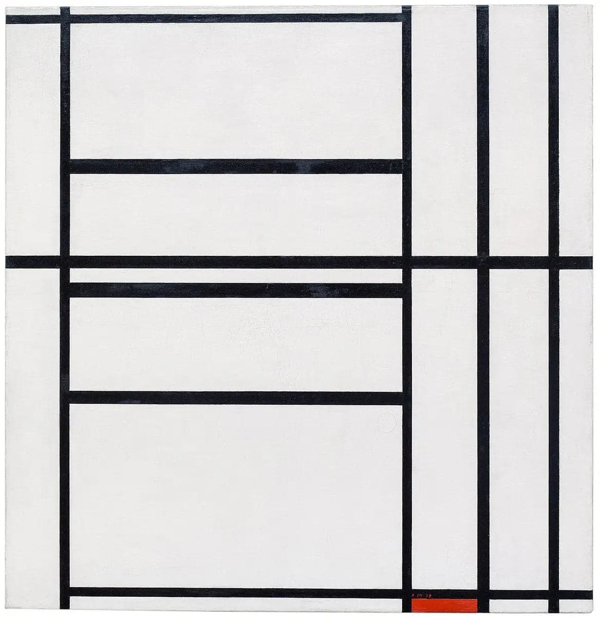 Composition No. 1 with Gray and Red 1938 / Composition with Red 1939