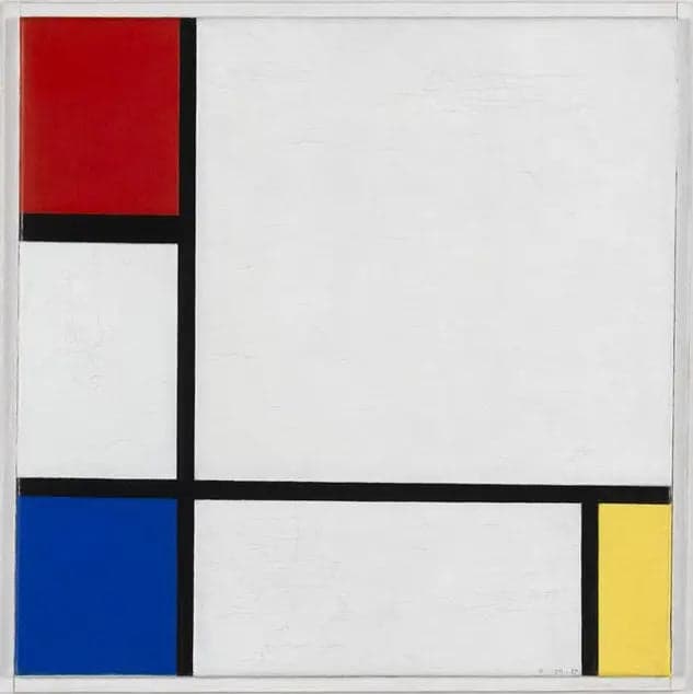 Composition No. IV, with red, blue, and yellow