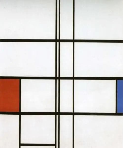 Composition in White, Red, and Blue