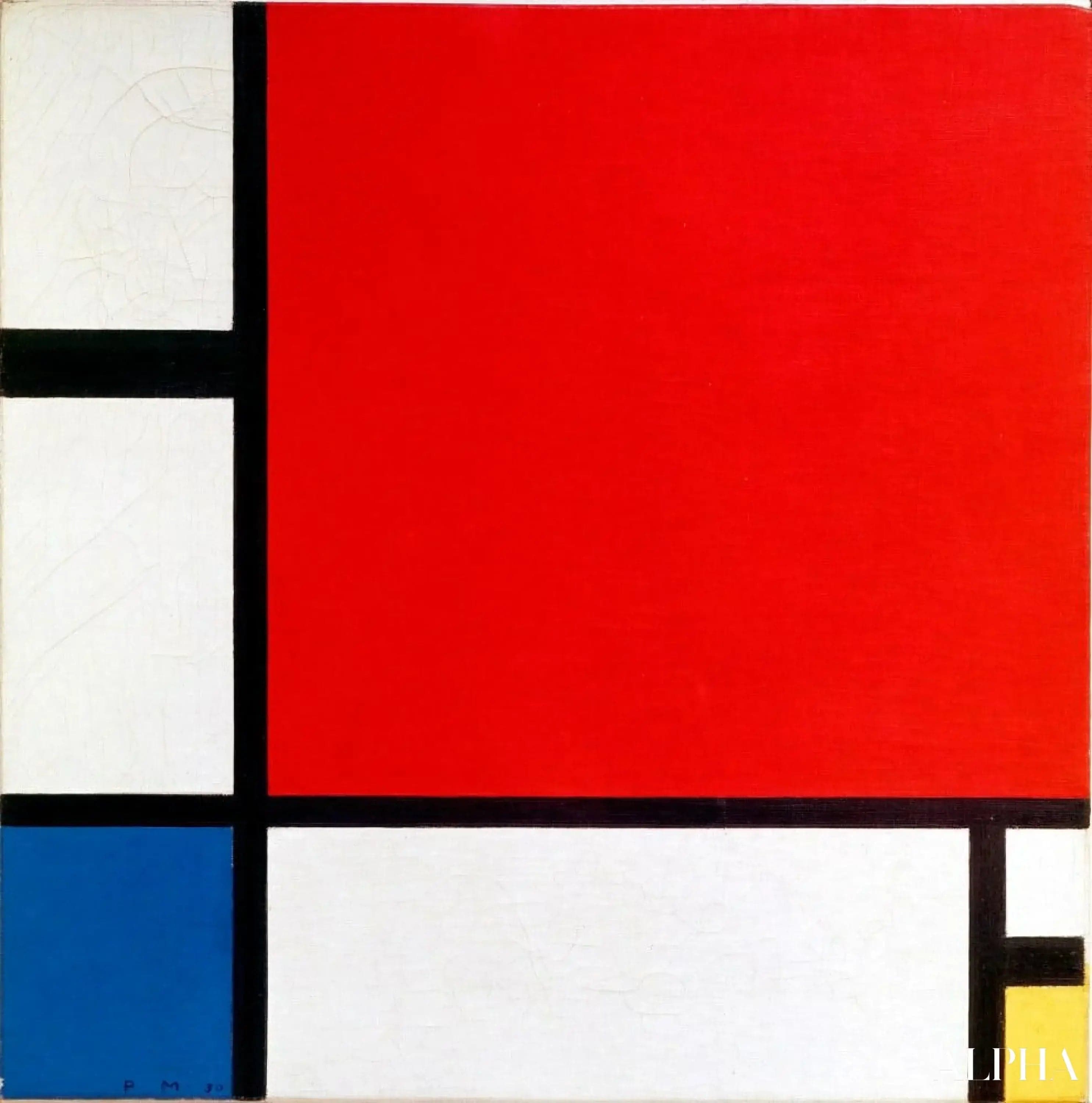 Composition in red, blue and yellow