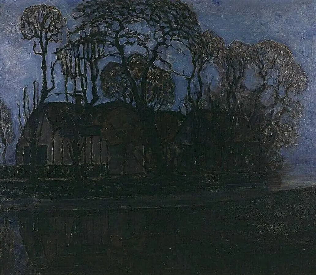 Farm at Duivendrecht in the Evening