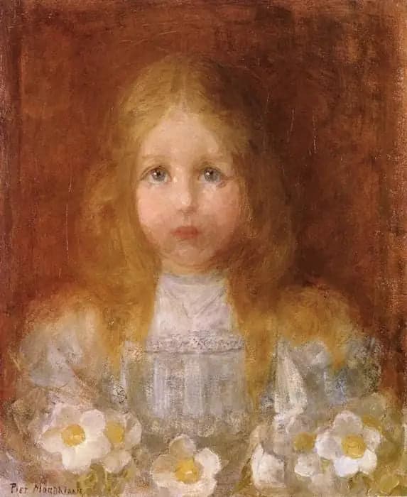 Portrait of a Girl with Flowers