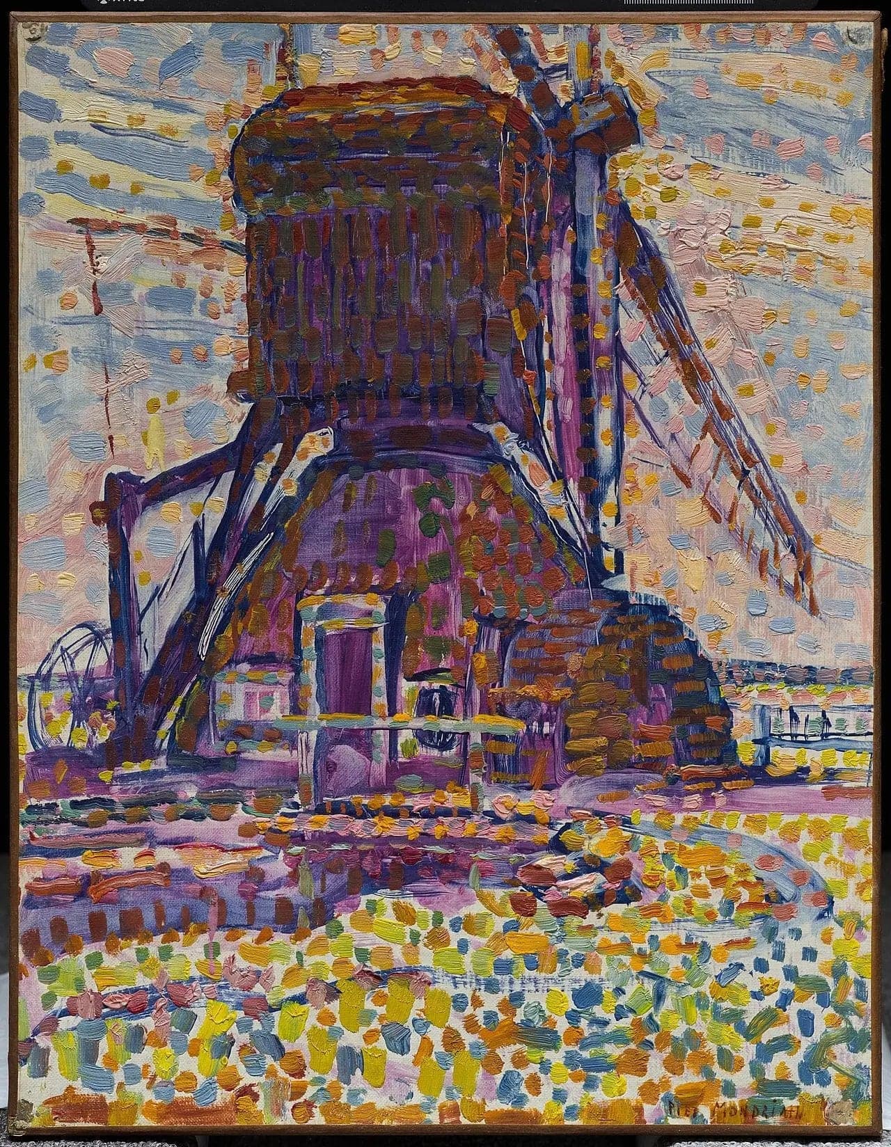 The Mill of Winkel, pointillist version