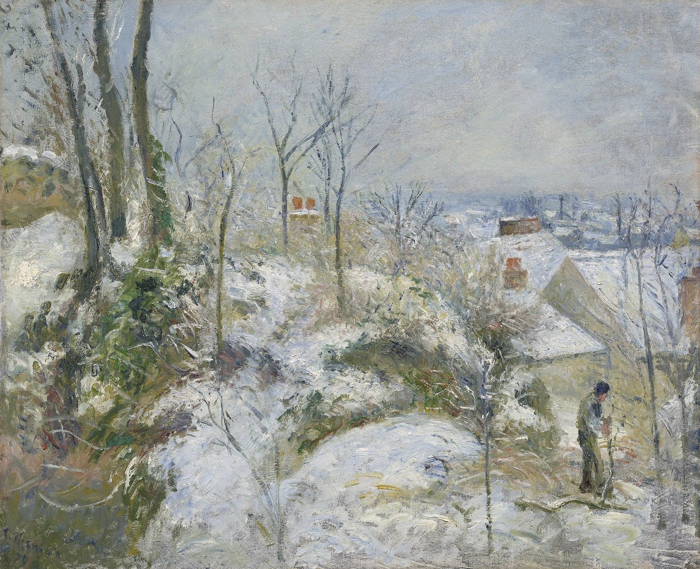 La Garenne, Saint-Denis Hill in Pontoise, snow effect