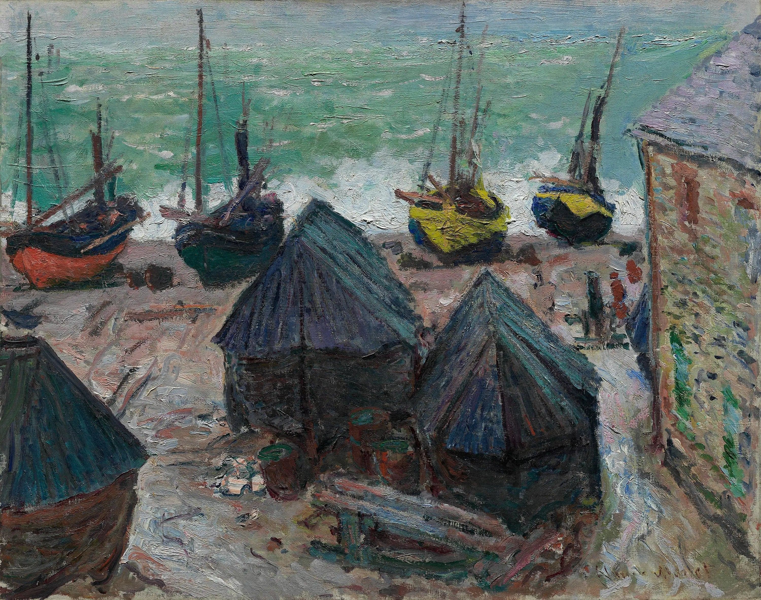 The Boats on the Beach at Étretat