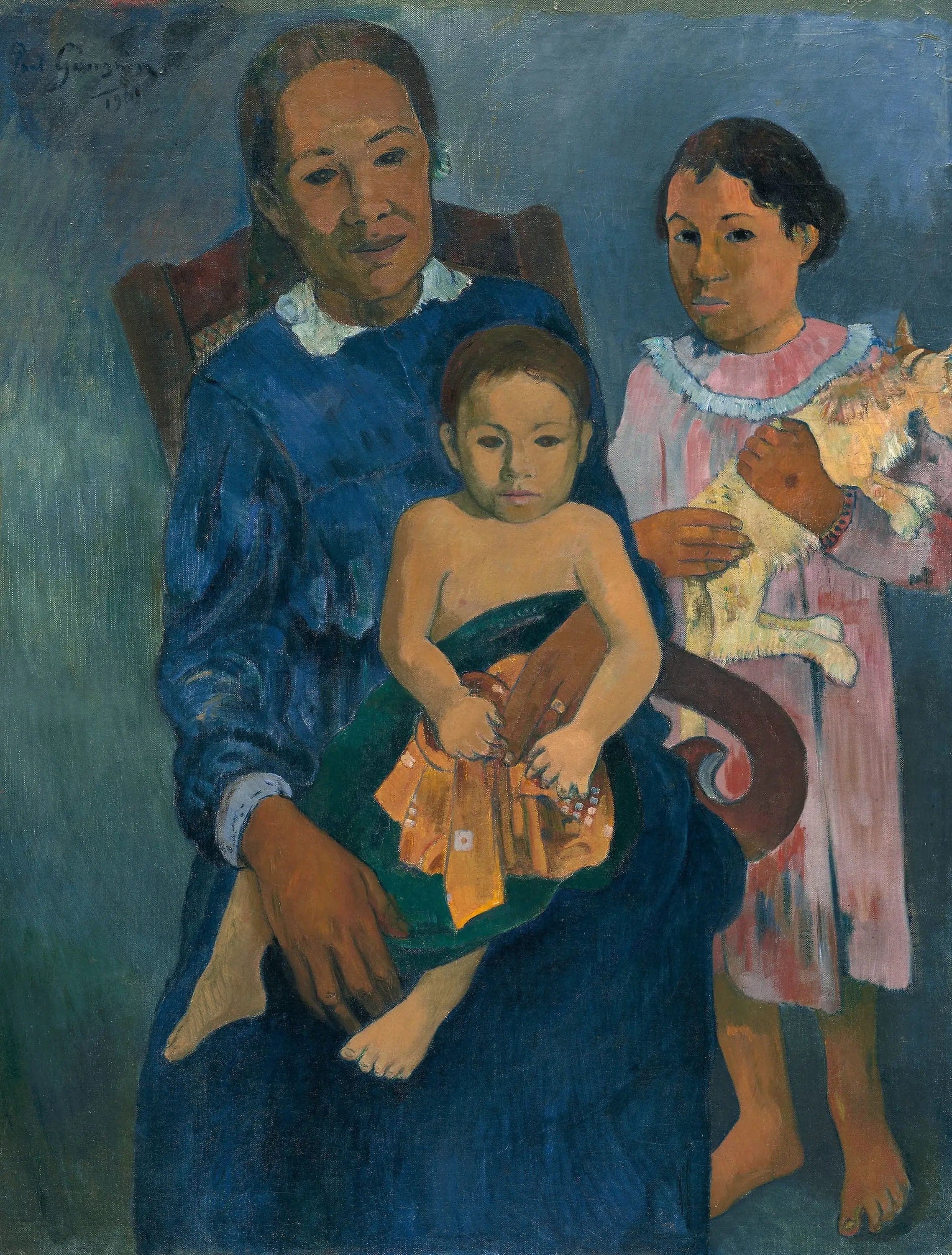 Woman and Two Children
