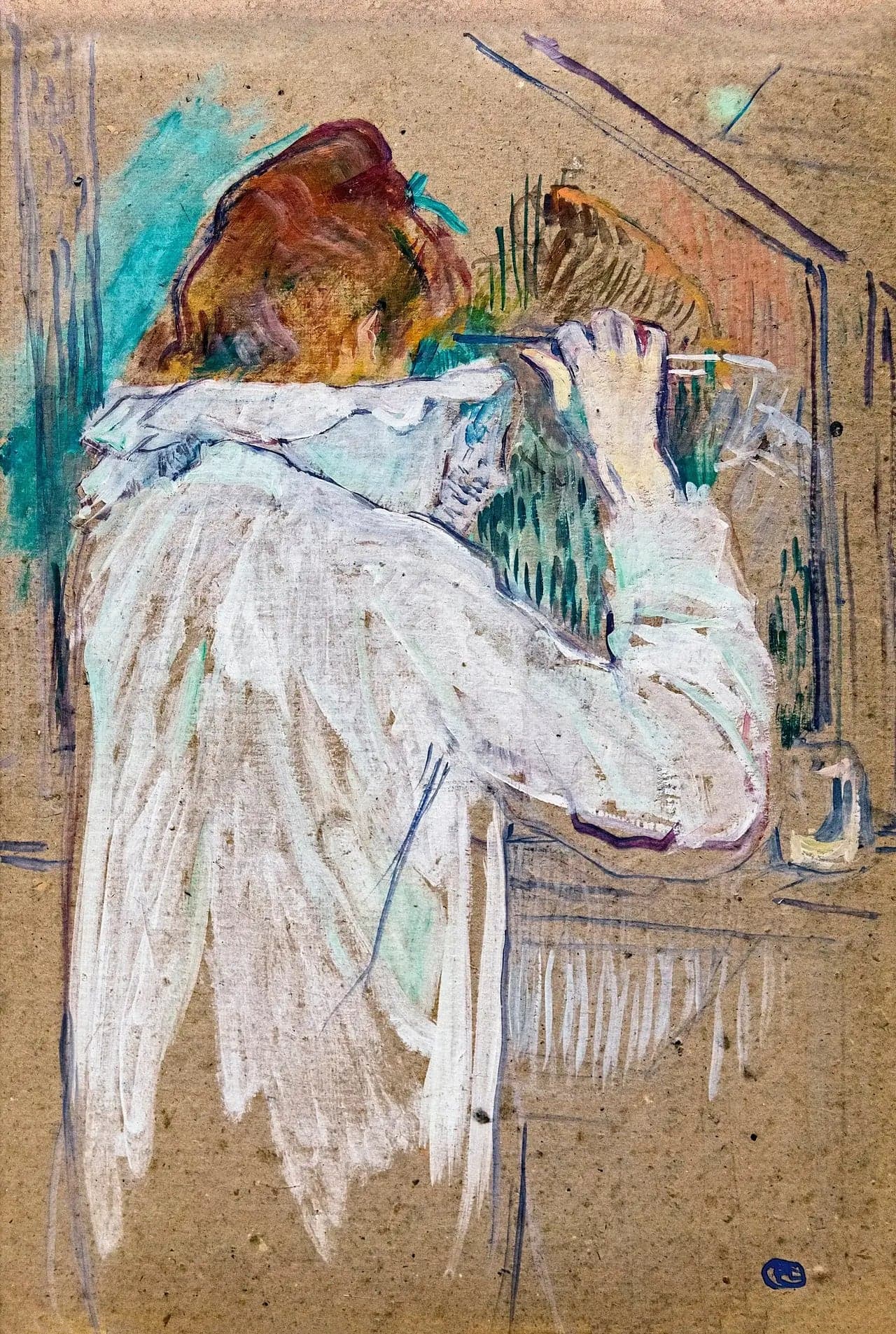 Woman Curling Her Hair - Henri de Toulouse