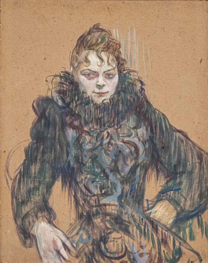 Woman with Black Boa - Henri de Toulouse