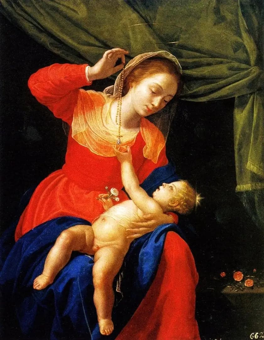 Virgin and Child with Rosary