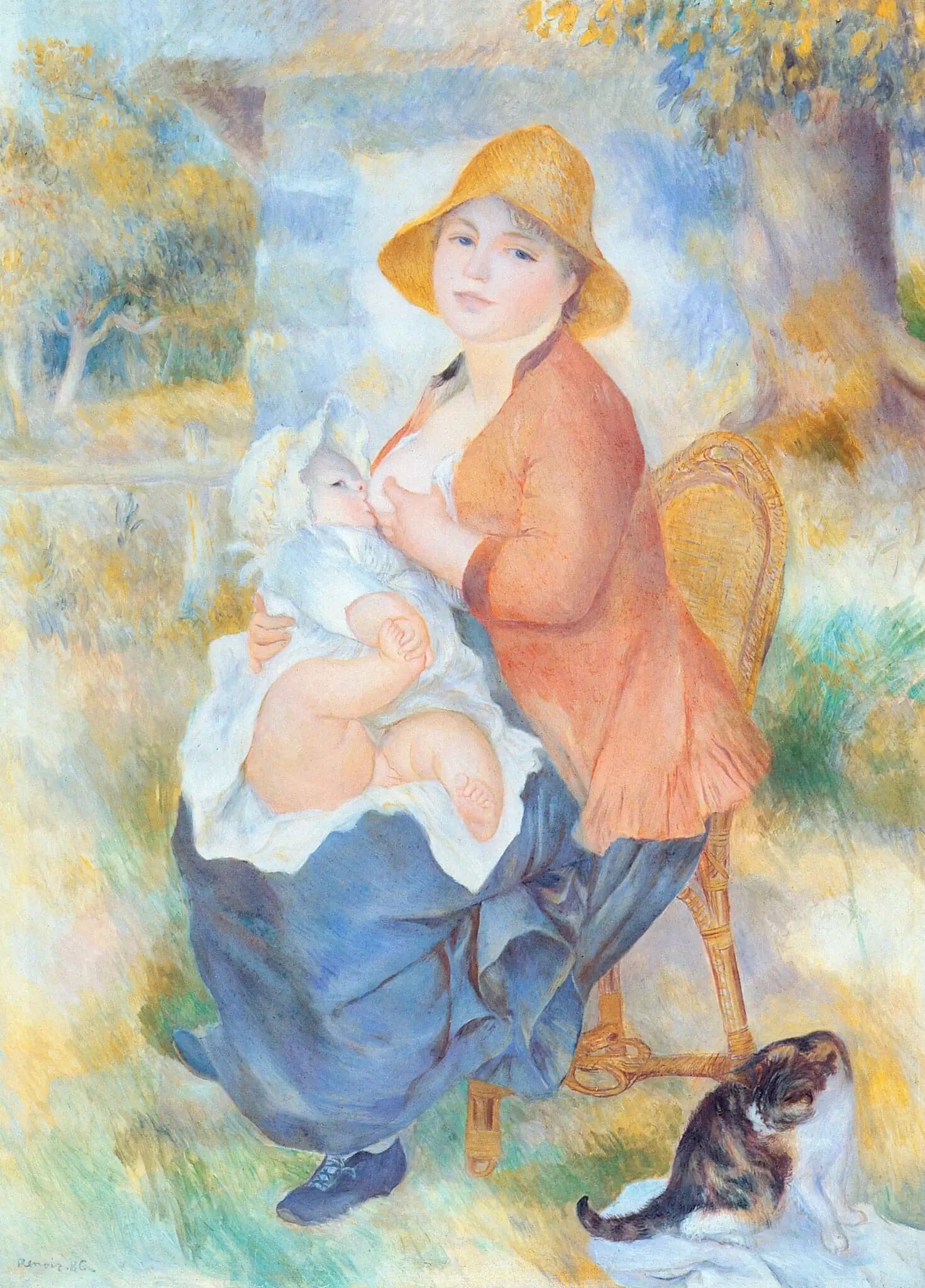 Aline Renoir breastfeeding her son Pierre - Pierre