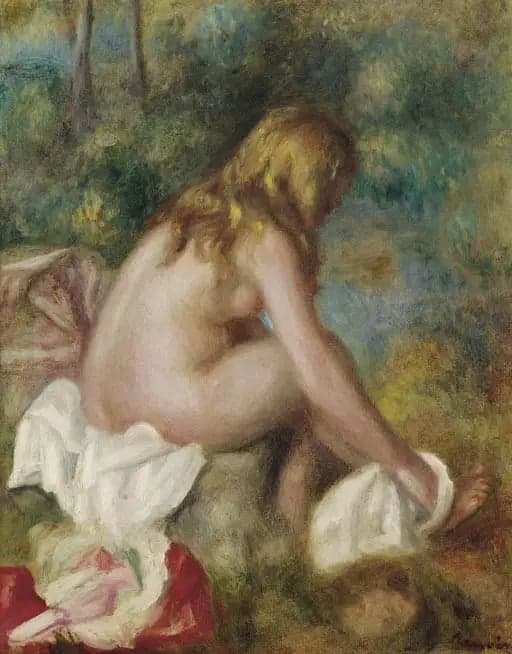 Bather, Nude Sitting - Pierre