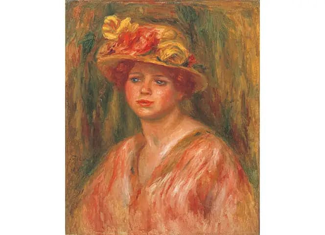 Bust of a Woman in a Red Corsage - Pierre