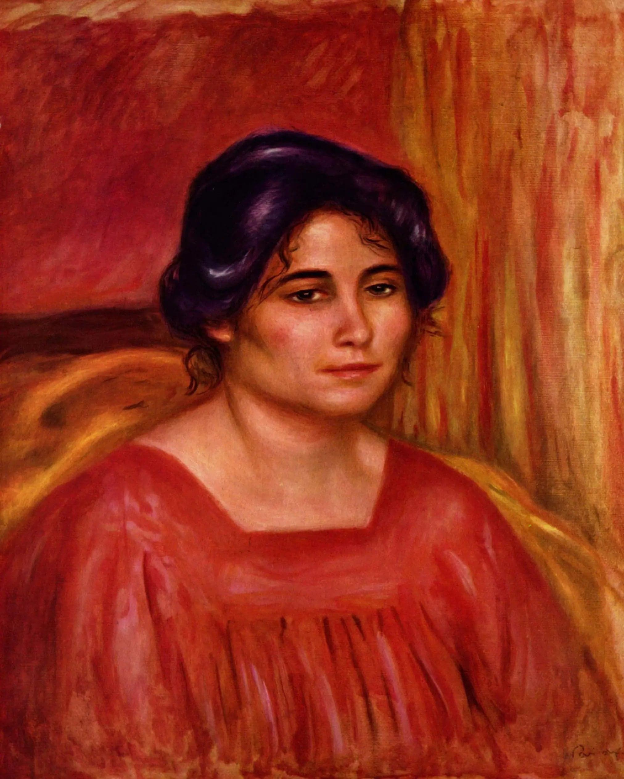 Gabrielle in a Red Dress - Pierre