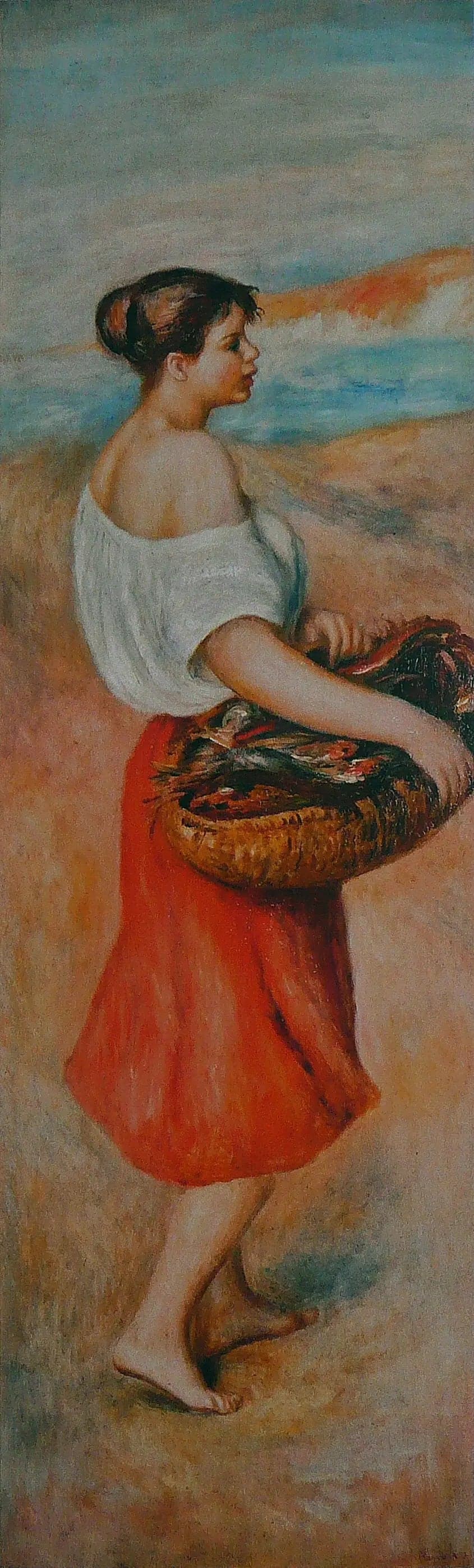 Girl with a Basket of Fish - Pierre