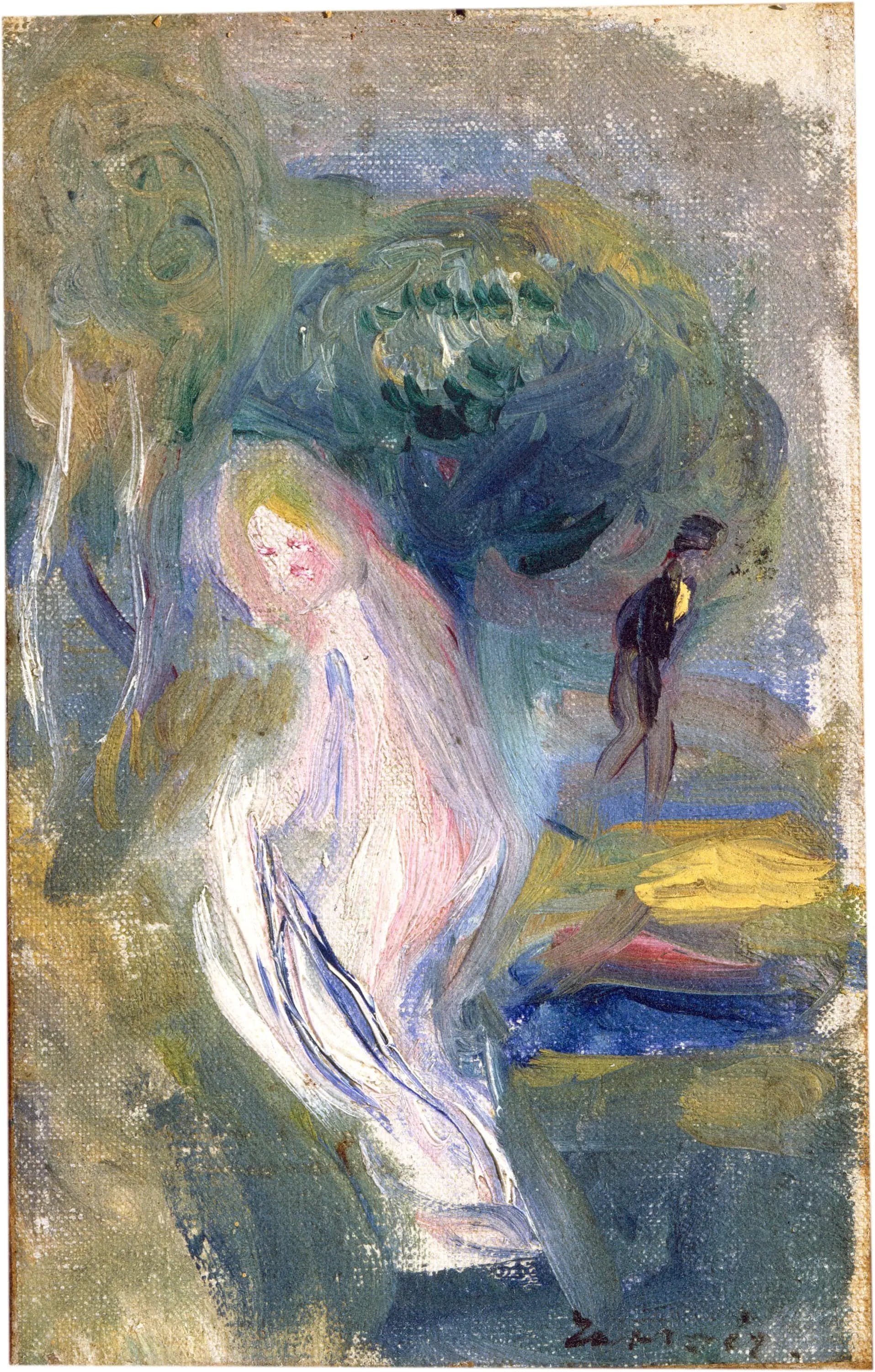 Nude with Figure in Background - Pierre