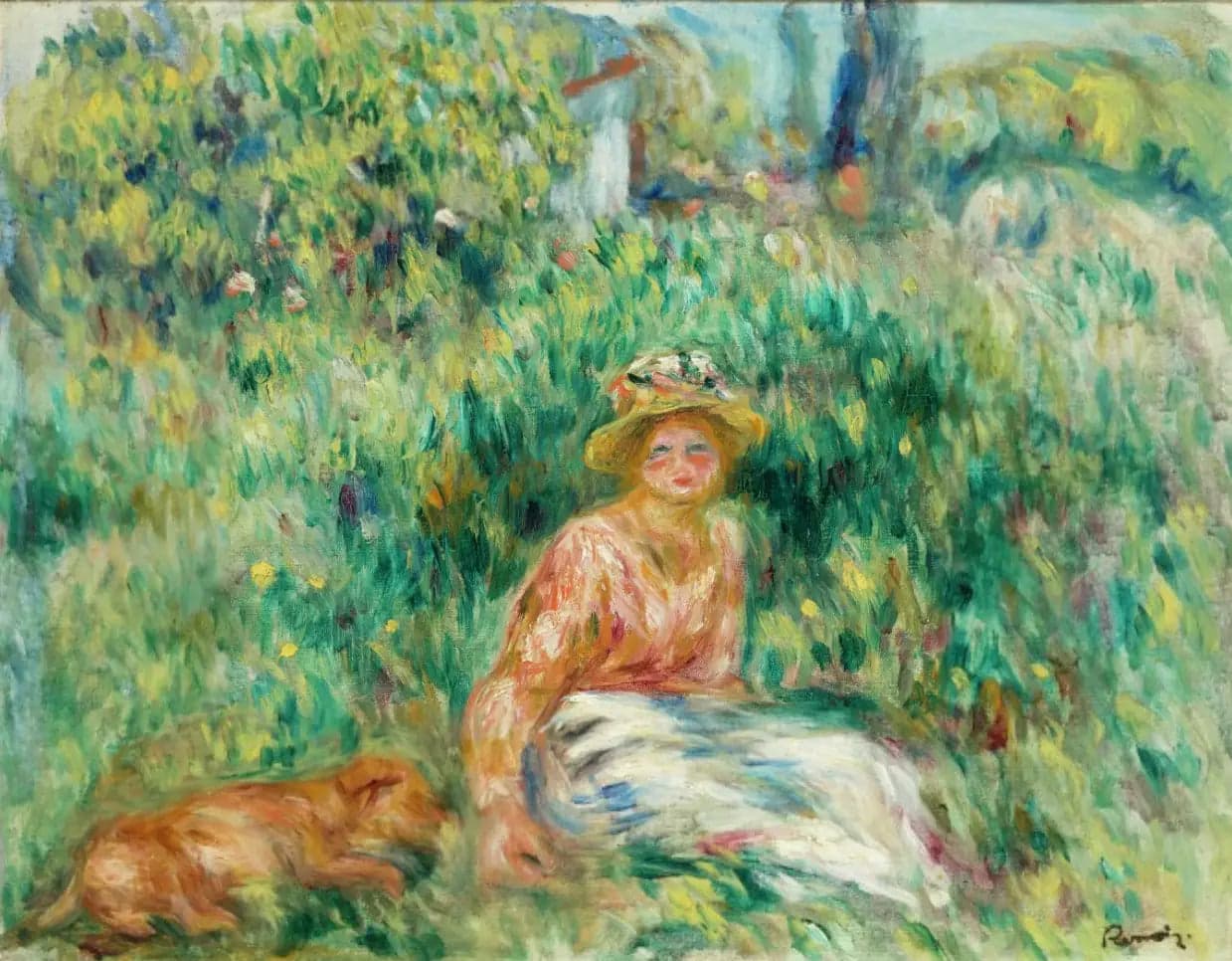 Woman and Child in the Grass - Pierre