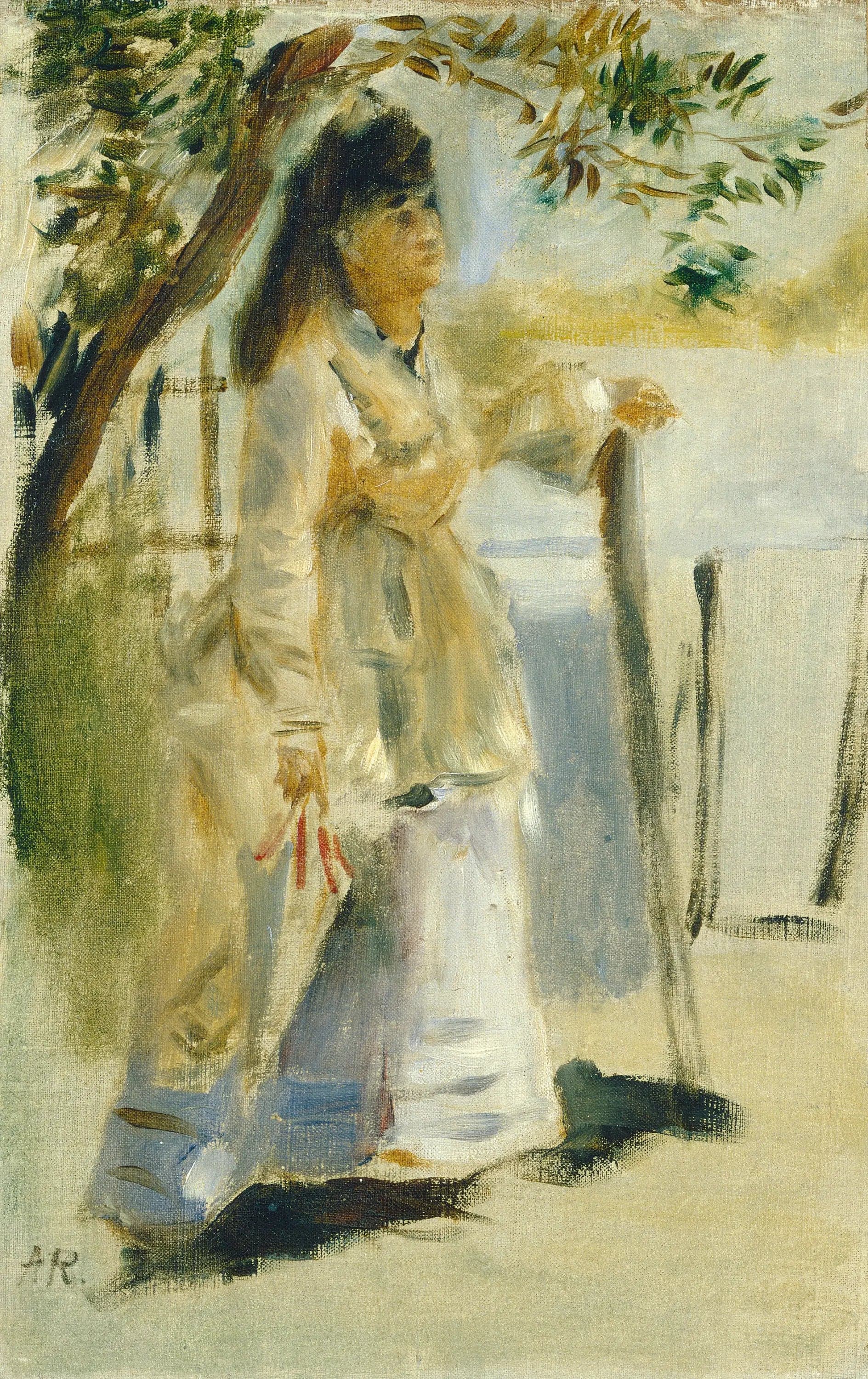 Woman by a Fence - Pierre