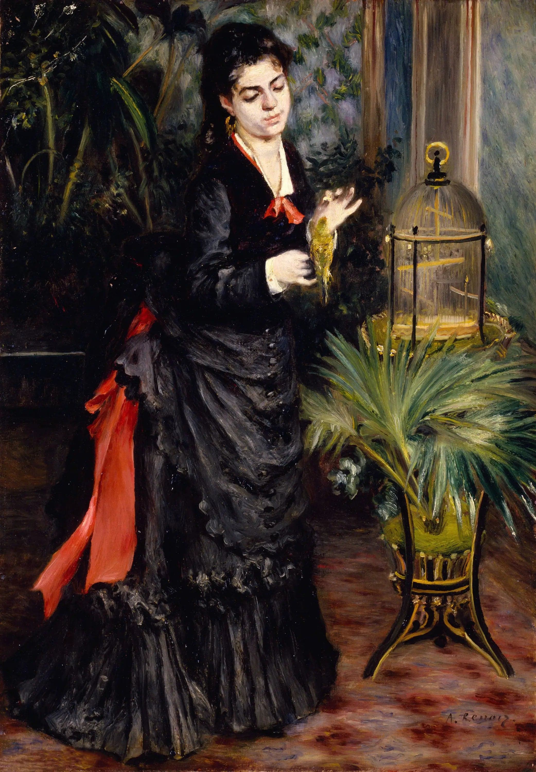 Woman with a Parakeet - Pierre