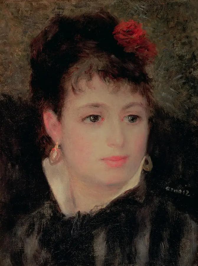 Woman with a Rose in Her Hair - Pierre
