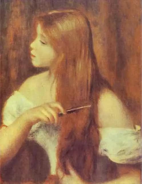 Young Girl Combing Her Hair - Pierre