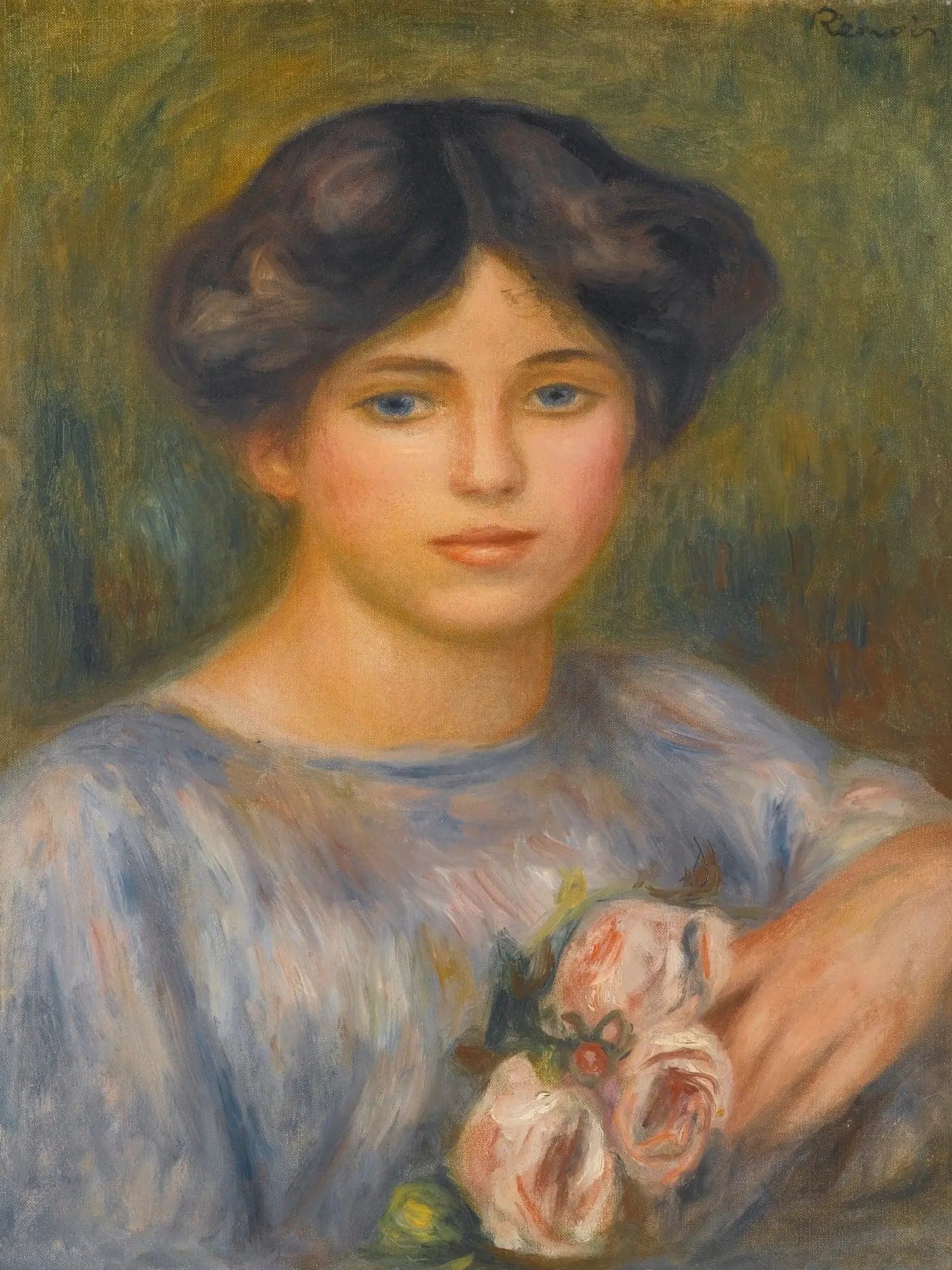 Young Girl with Roses - Pierre