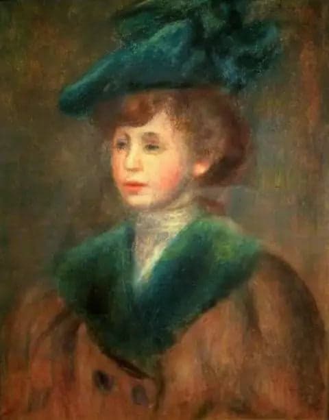 Young Woman with a Green Hat - Pierre