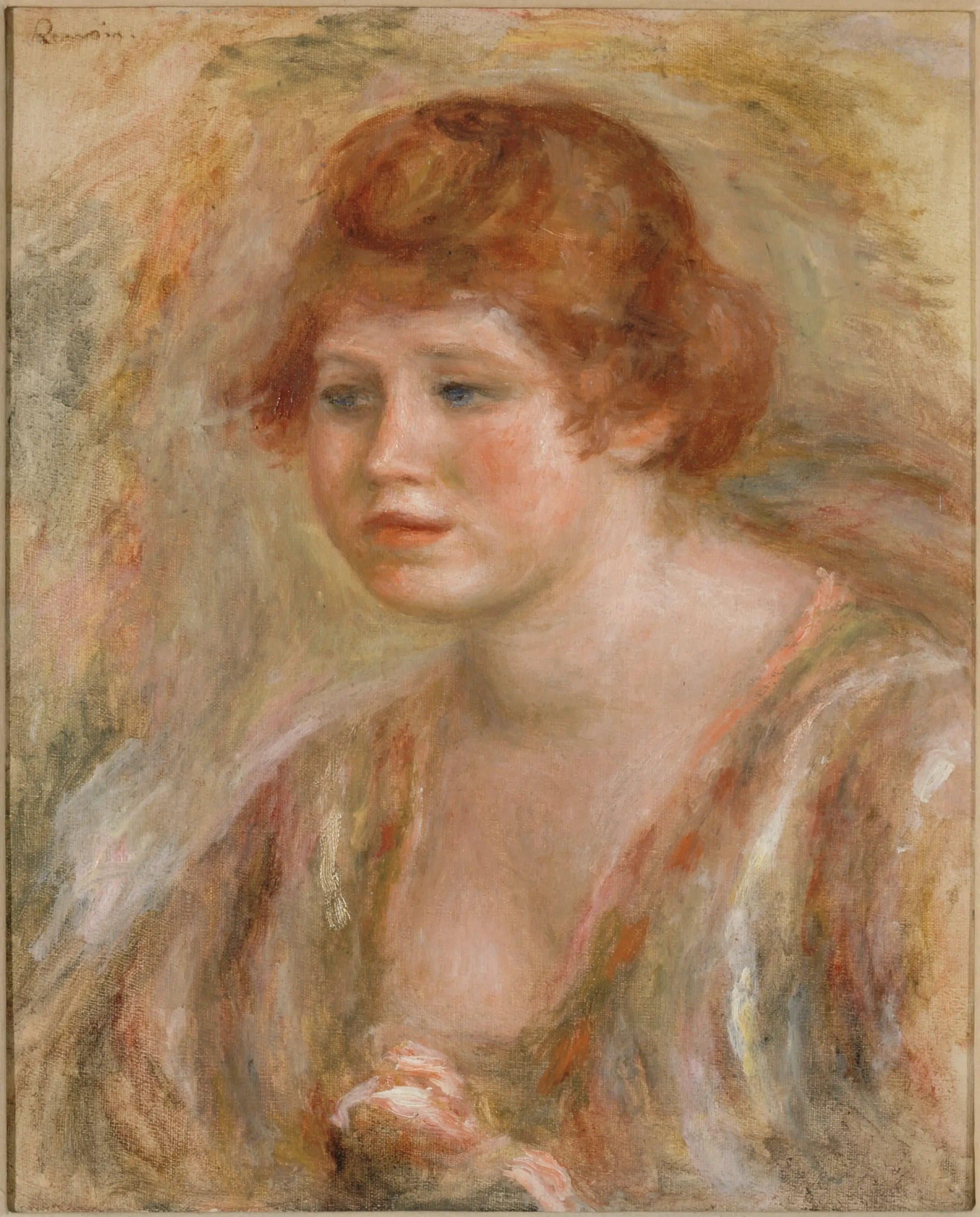 Young Woman with a Rose - Pierre