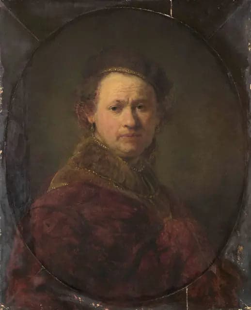 Self-Portrait with Beret and Red Coat