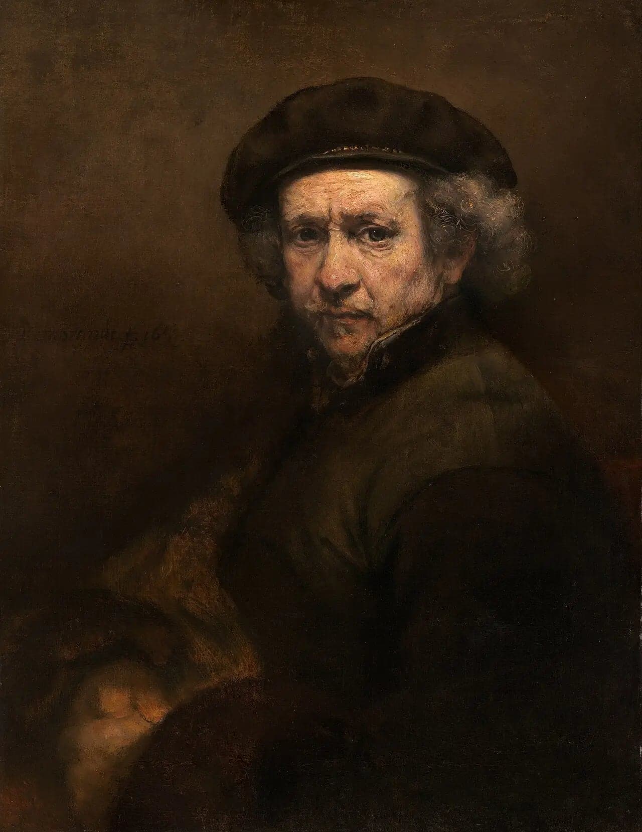 Self-Portrait with Beret and Straight Collar