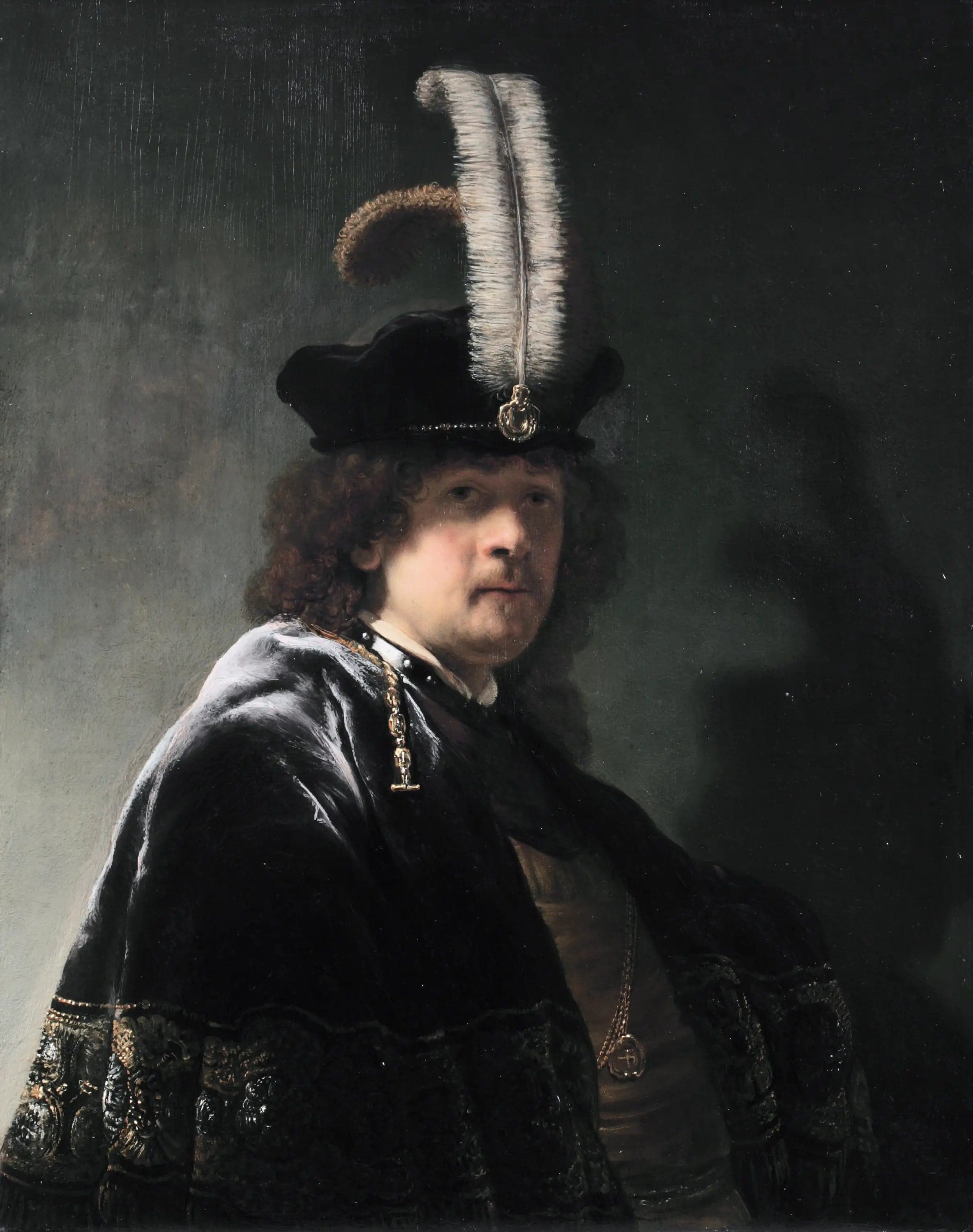 Self-Portrait with Feathered Hat