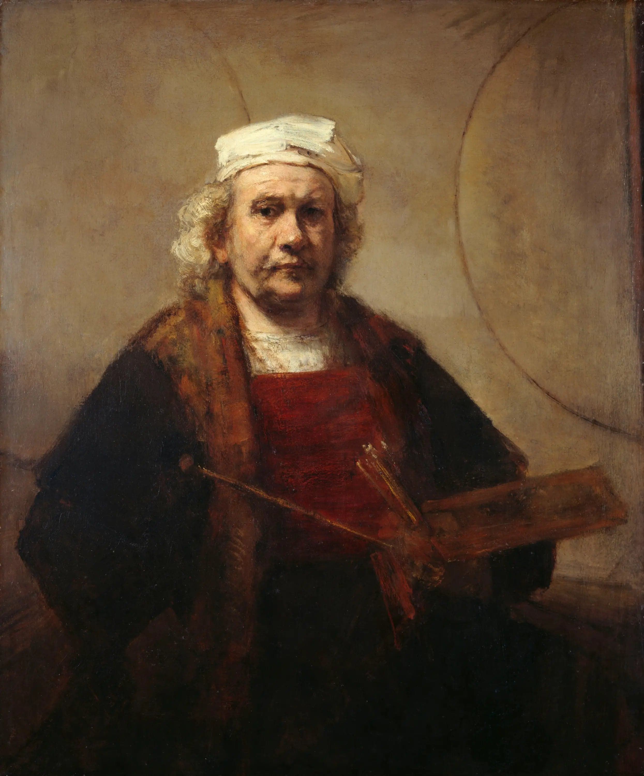Self-Portrait with Two Circles