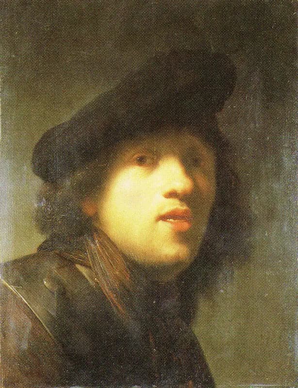 Self-Portrait with a Strawberry and a Beret