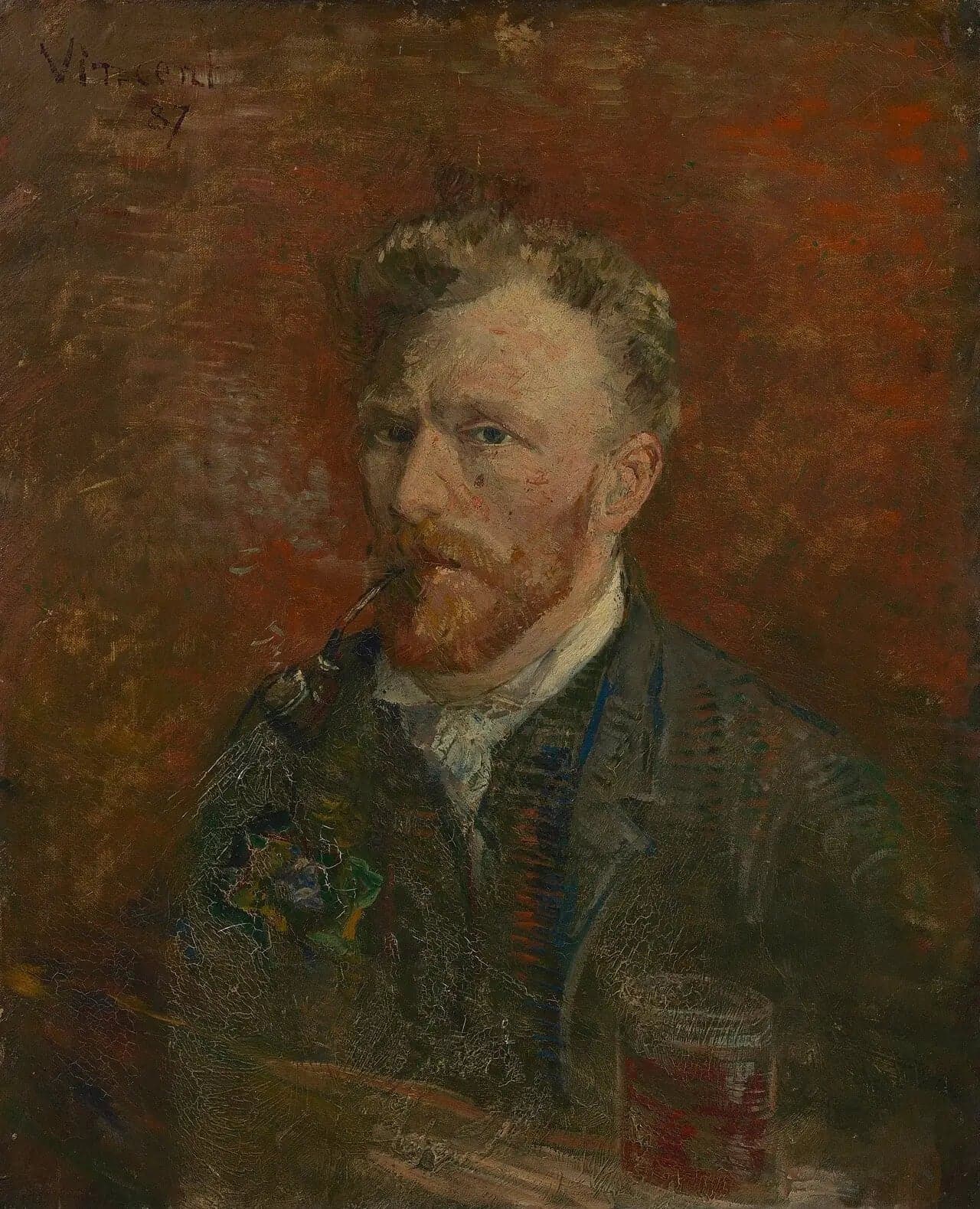 Self-Portrait with Glass