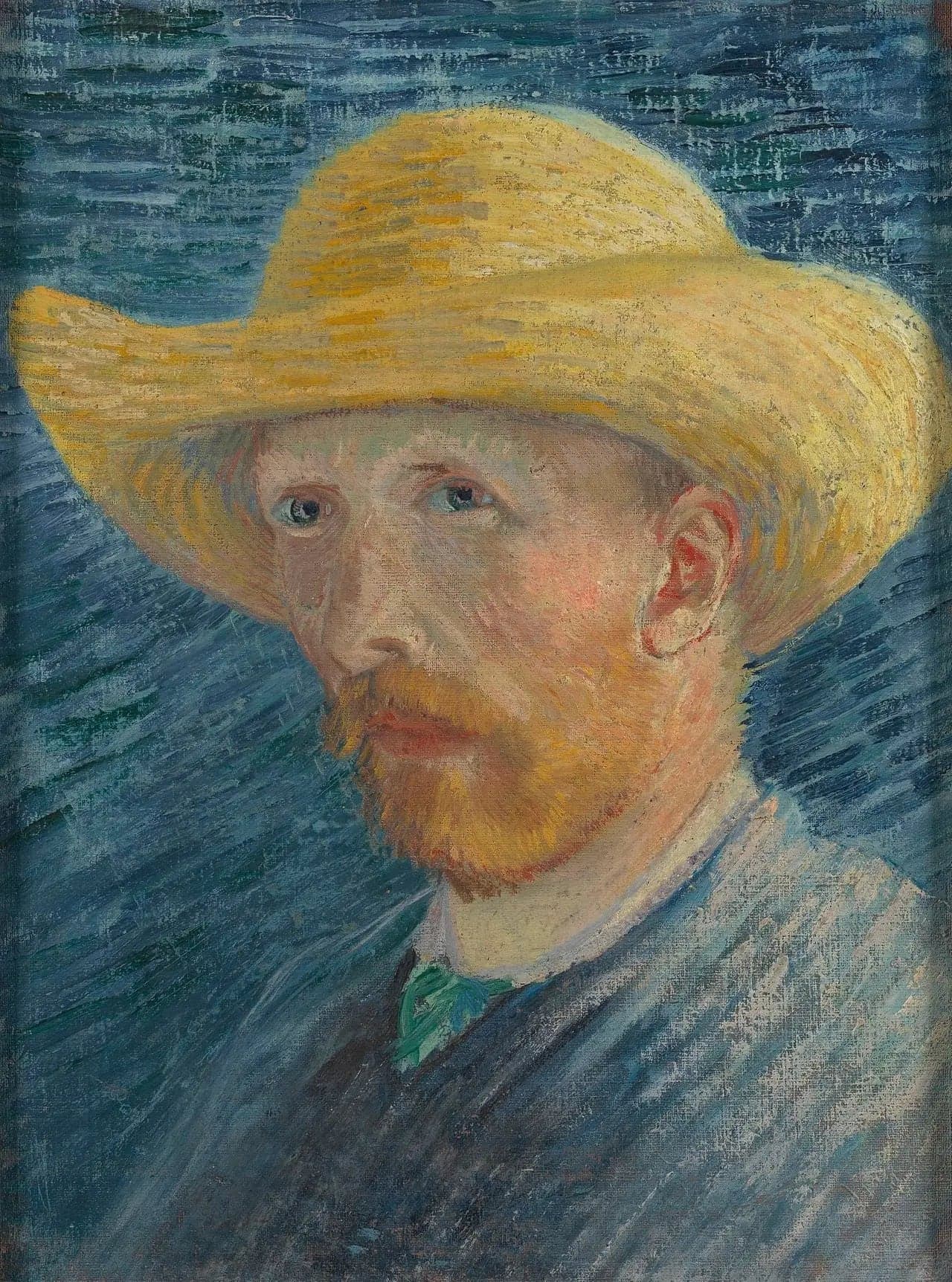 Self-Portrait with Straw Hat