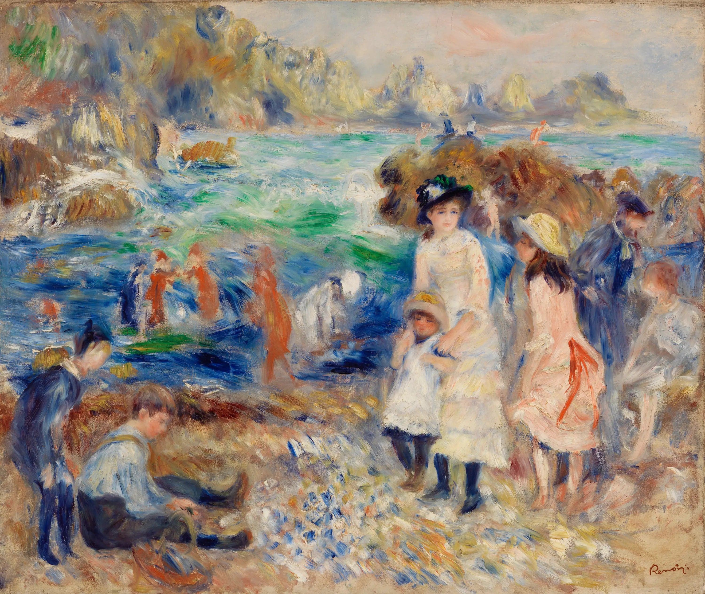 Children by the Sea at Guernsey - Pierre