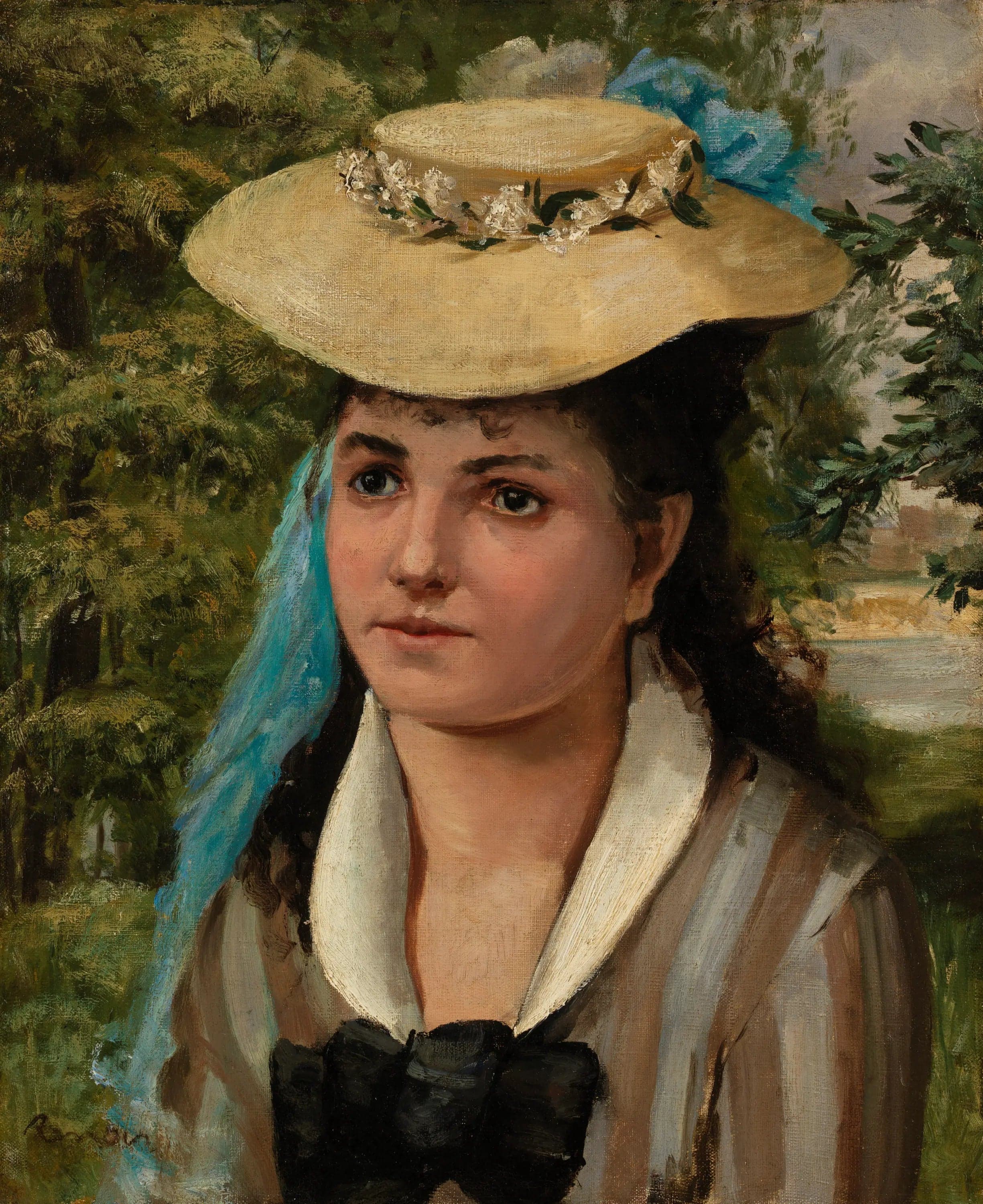 Girl with a Straw Hat - Pierre
