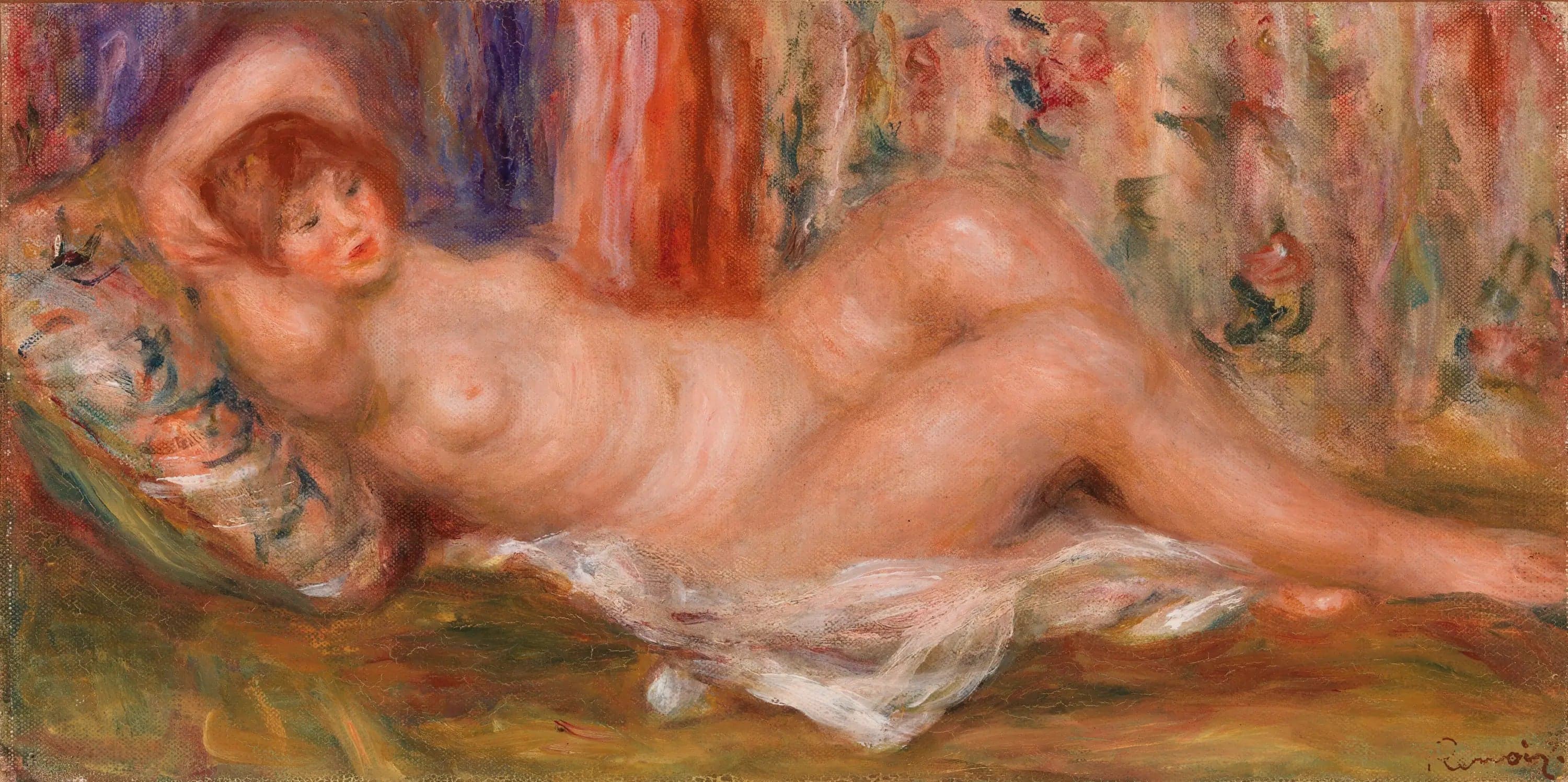 Reclining Nude Woman on Her Back - Pierre