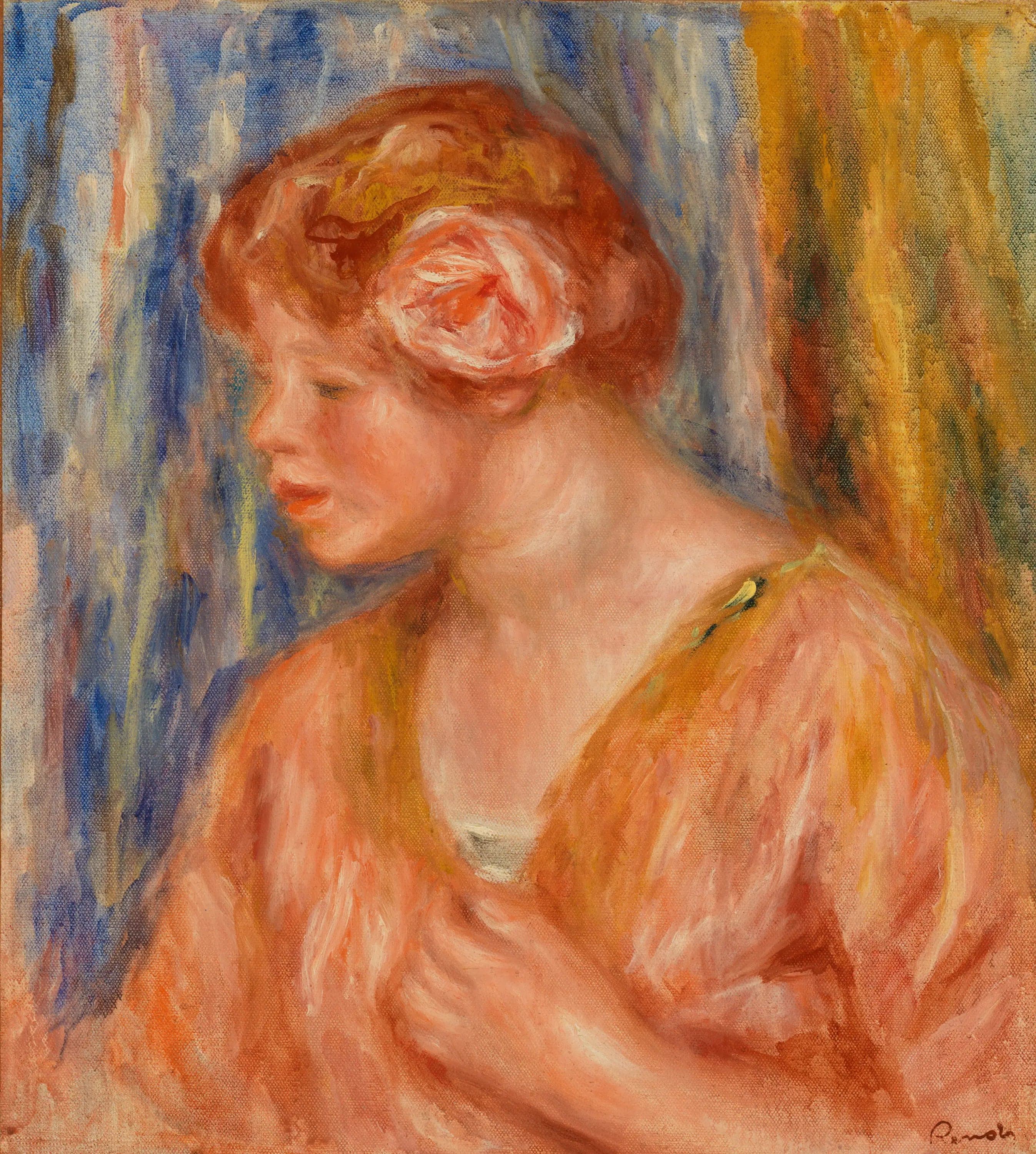 Young Girl with a Rose - Pierre