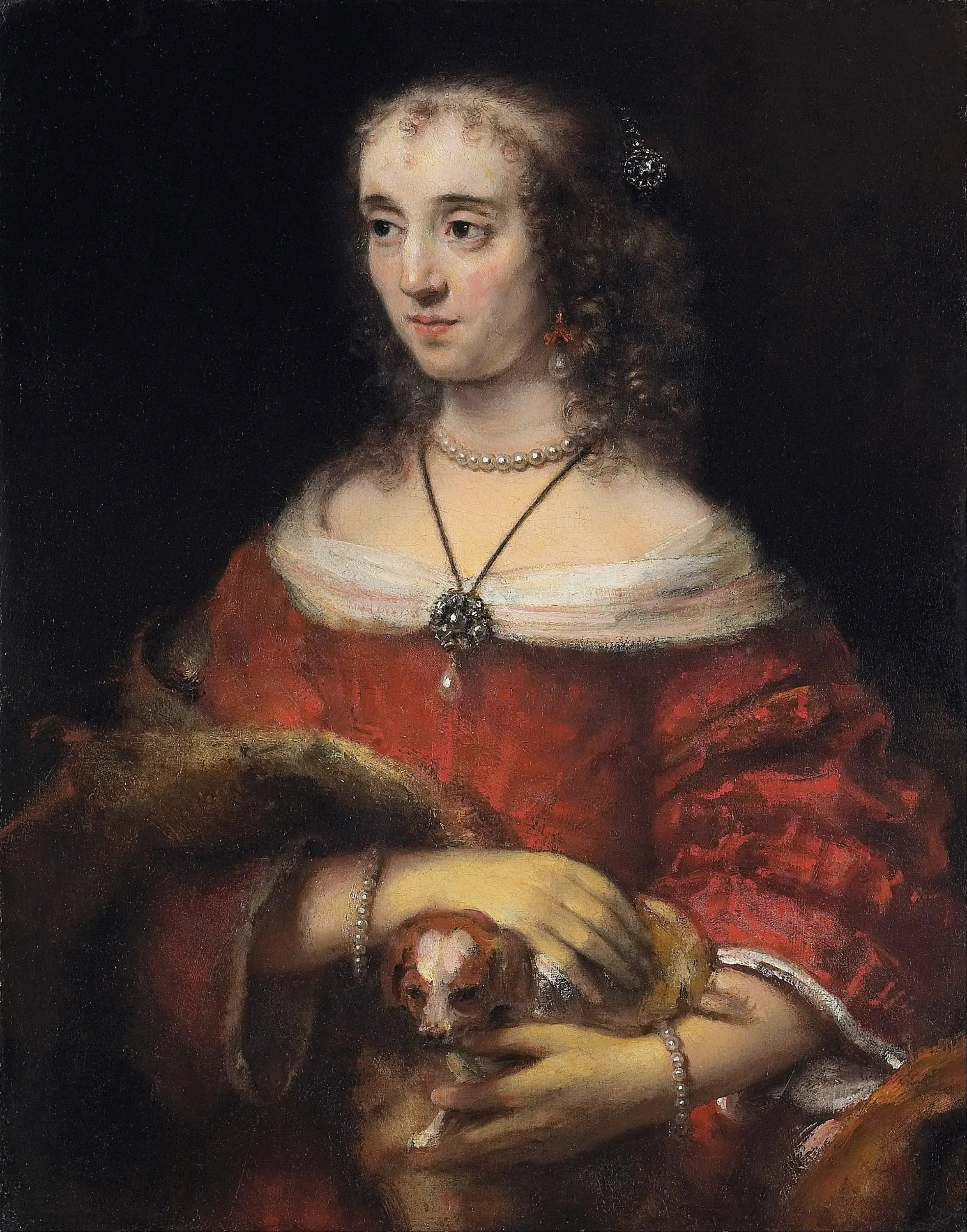 Portrait of a Lady with a Toy Dog