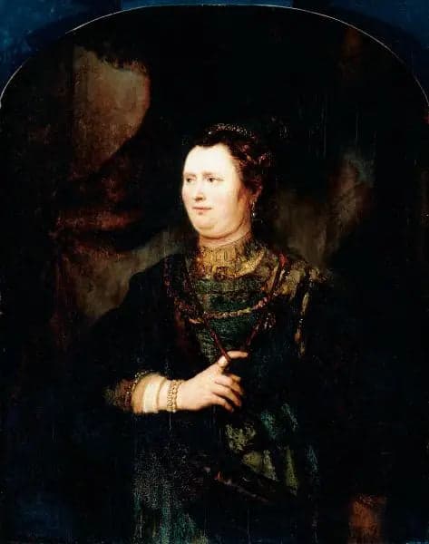 Portrait of a Woman in Military Costume